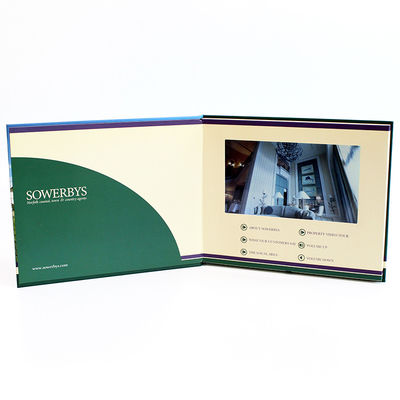 Sampel gratis Video Terbatas Di Folder Buatan Tangan Buatan Tangan LCD Buku Ucapan 7 inci Brosur Video Untuk Promo