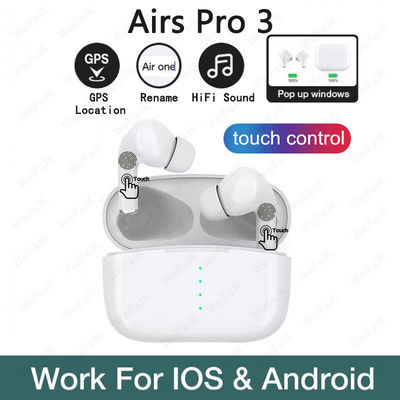 GPS Ganti Nama TWS IPX6 Bluetooth Wireless Earphone Untuk Airpodes Pro 3